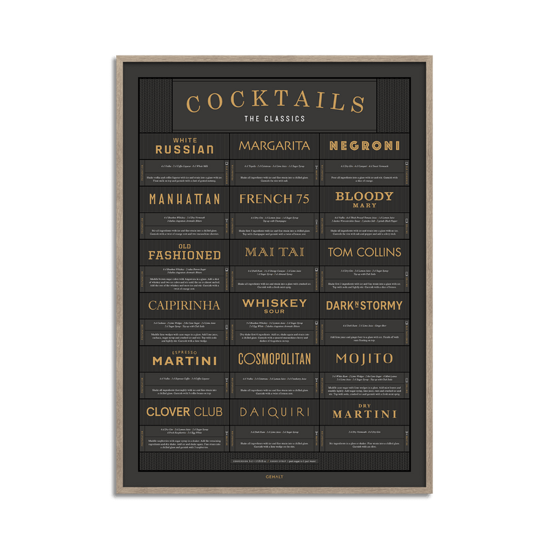 Cocktail-plakat fra Gehalt