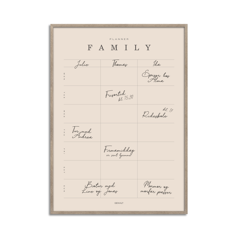 Family Planner til 3