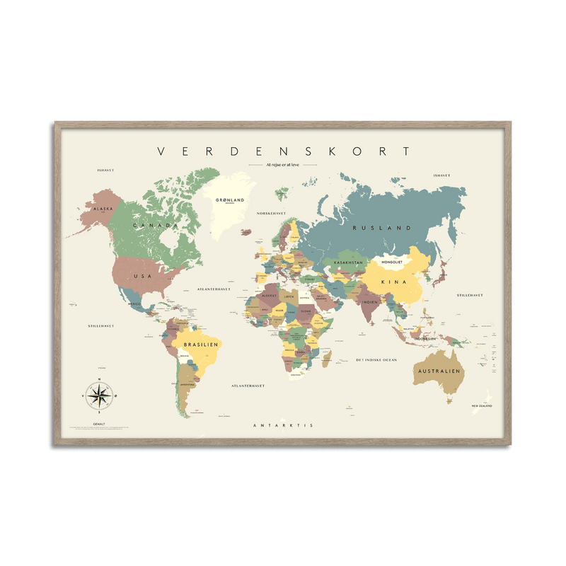 Plakat med verdenskort fra Gehalt